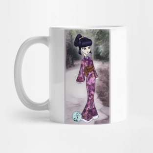 Kimono doll Mug